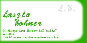 laszlo wohner business card